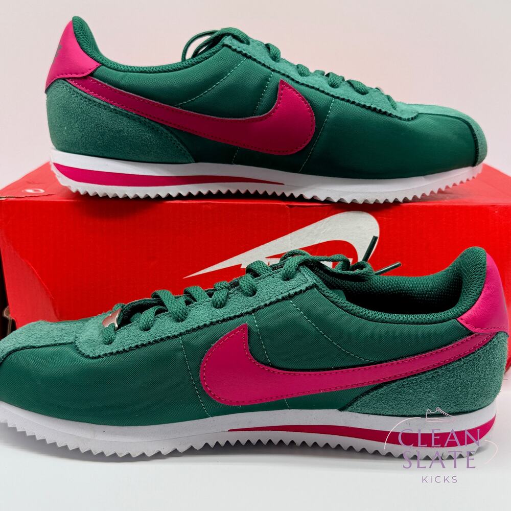 Nike Cortez TXT GS Gorge Green/Wild Cherry IH7654-300 Kids 6Y NIB